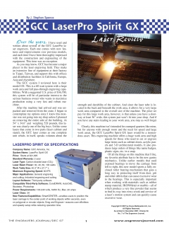 LaserPro Spirit GX Won Applause in the December issue of the Engravers Journal